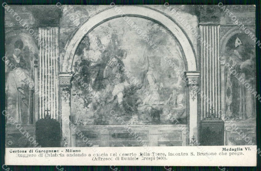 Milano Città Certosa di Garegnano Medaglia VI Affresco cartolina RT5189 – fronte