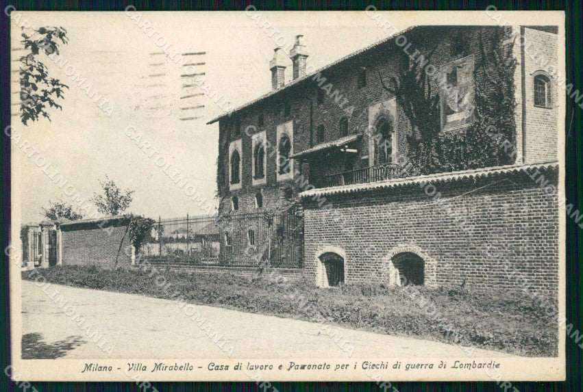 Milano Città Villa Mirabello Patronato Ciechi di Guerra cartolina RT5191 – fronte