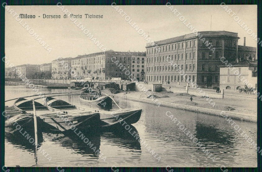 Milano Città Darsena di Porta Ticinese Barche Alterocca 81949 cartolina RT5199 – fronte