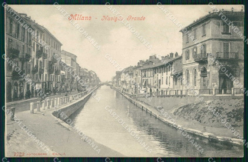 Milano Città Naviglio Grande cartolina RT5201 – fronte