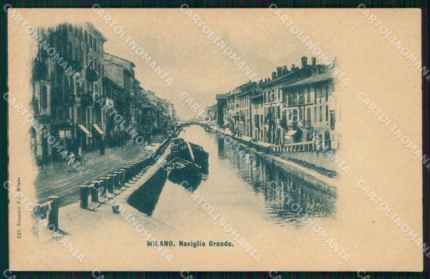 Milano Città Naviglio Grande Barche cartolina RT5202 – fronte