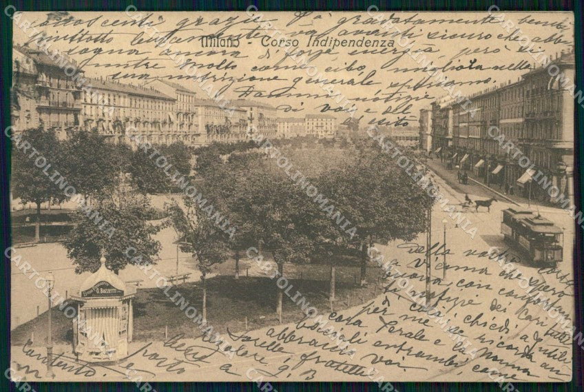 Milano Città Corso Indipendenza Tram cartolina RT5227 – fronte