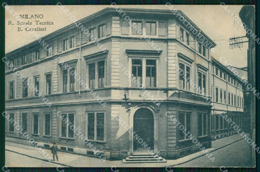 Milano Città Scuola Tecnica Cavalieri cartolina RT5231 – fronte