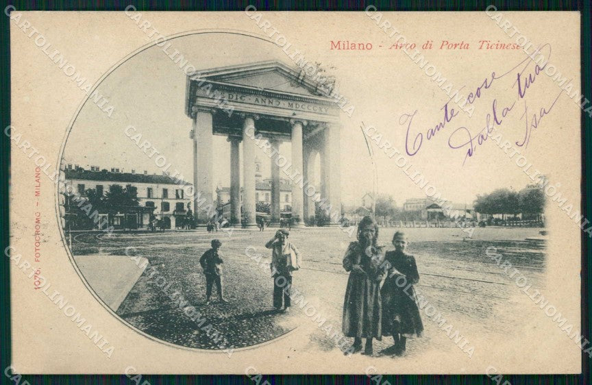 Milano Città Arco di Porta Ticinese STRAPPINO Fotocromo 1076 cartolina RT5236 – fronte