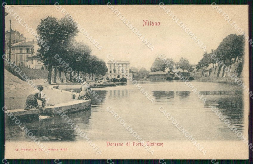 Milano Città Darsena Porta Ticinese Modiano 3123 cartolina RT5237 – fronte