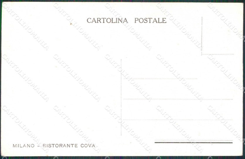 Milano Città Ristorante Cova Veduta da Piazza della Scala cartolina RT5247 – retro