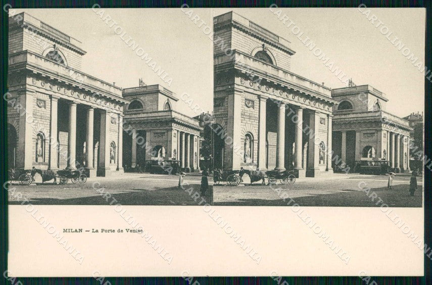 Milano Città Porta Venezia Stereoview cartolina RT5253 – fronte