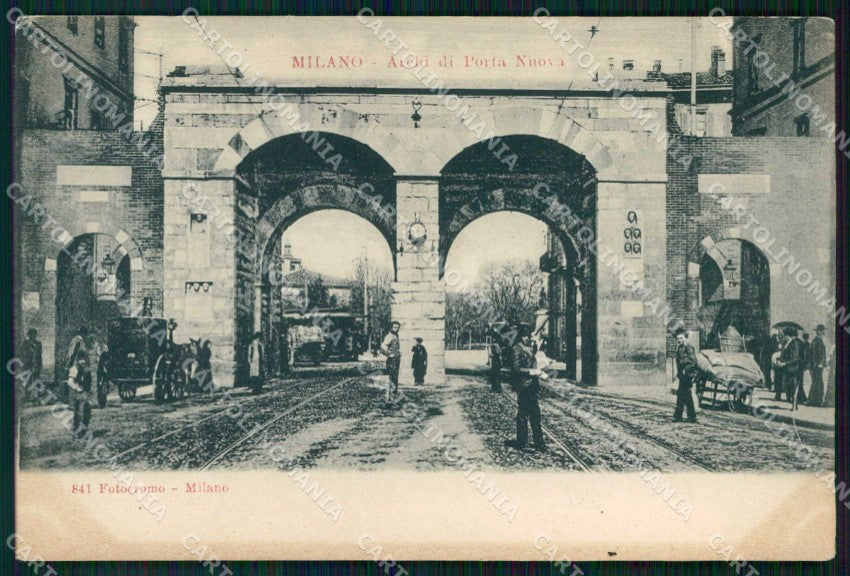 Milano Città Archi di Porta Nuova Fotocromo 841 cartolina RT5271 – fronte