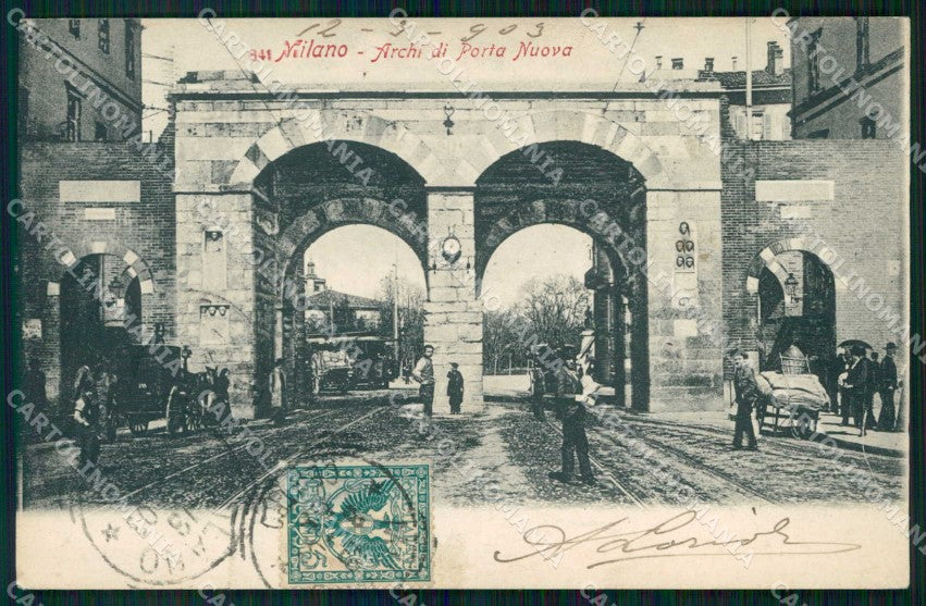 Milano Città Archi di Porta Nuova Fotocromo 841 cartolina RT5272 – fronte