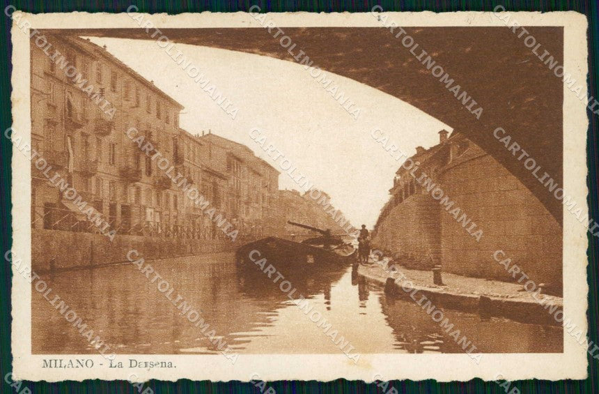 Milano Città Darsena Barca cartolina RT5288 – fronte