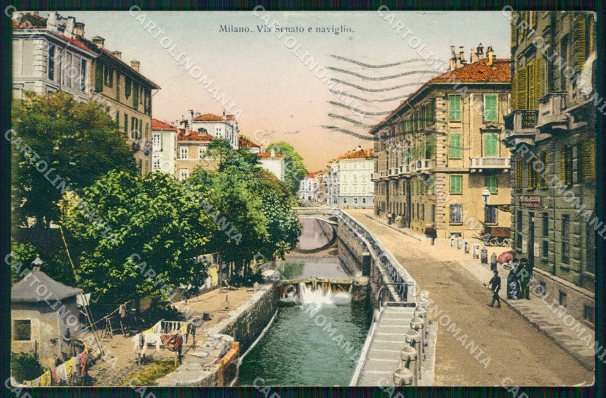 Milano Città Naviglio Via Senato cartolina RT5295 – fronte