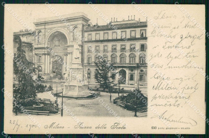 Milano Città Piazza della Scala cartolina RT5310 – fronte