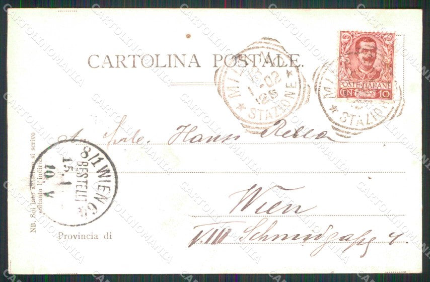 Milano Città Via Alessandro Manzoni Tram cartolina RT5318 – retro