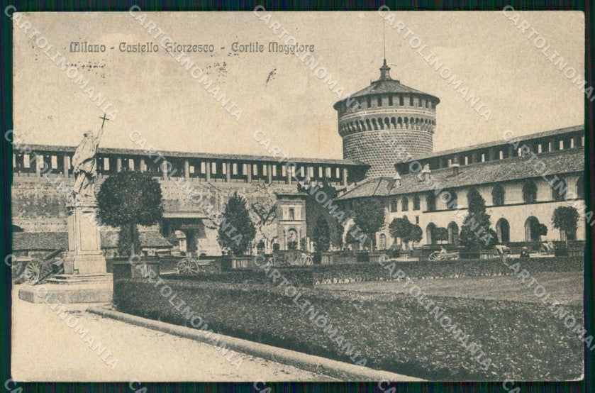 Milano Città Castello Sforzesco Cortile Maggiore cartolina RT5319 – fronte