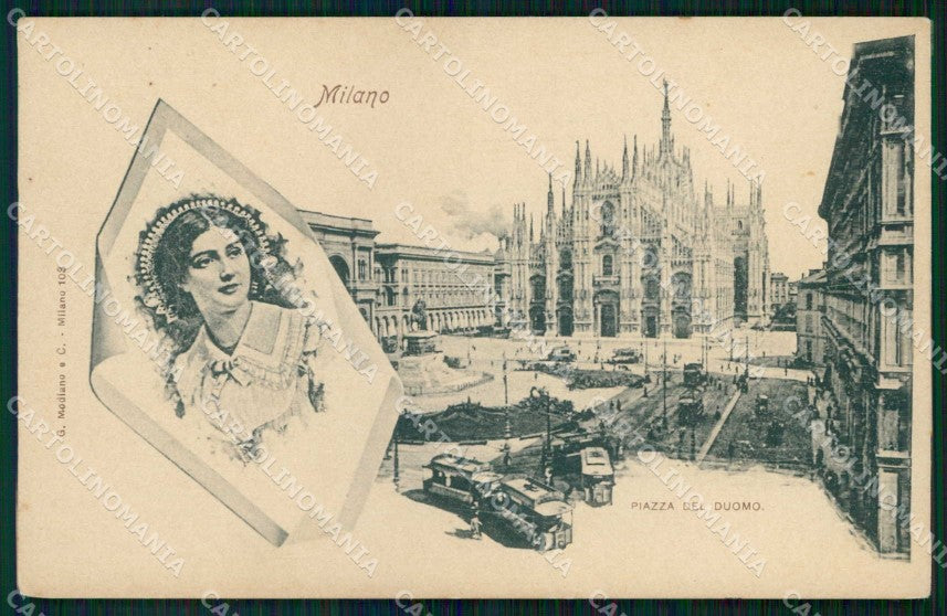 Milano Città Piazza del Duomo Tram Modiano 103 cartolina RT5322 – fronte
