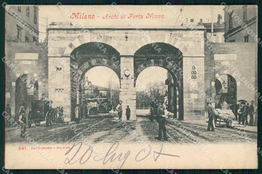 Milano Città Archi di Porta Nuova Fotocromo 841 cartolina RT5347 – fronte