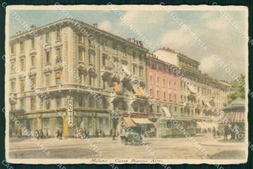 Milano Città Corso Buenos Ayres Tram Edizione Panettoni Motta cartolina RT5356 – fronte