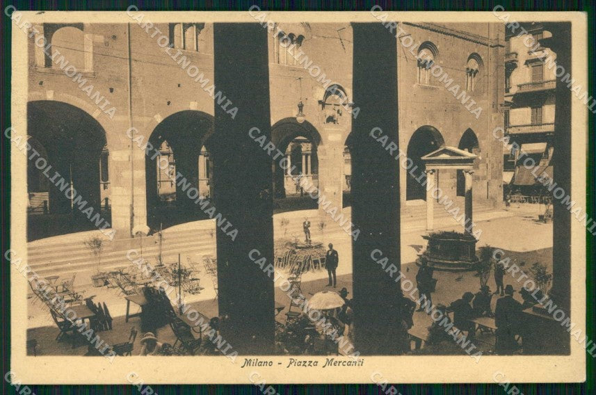 Milano Città Piazza Mercanti cartolina RT5357 – fronte