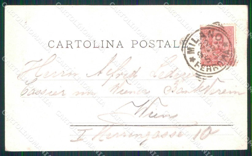 Milano Città Veduta Generale 1897 cartolina RT5366 – retro
