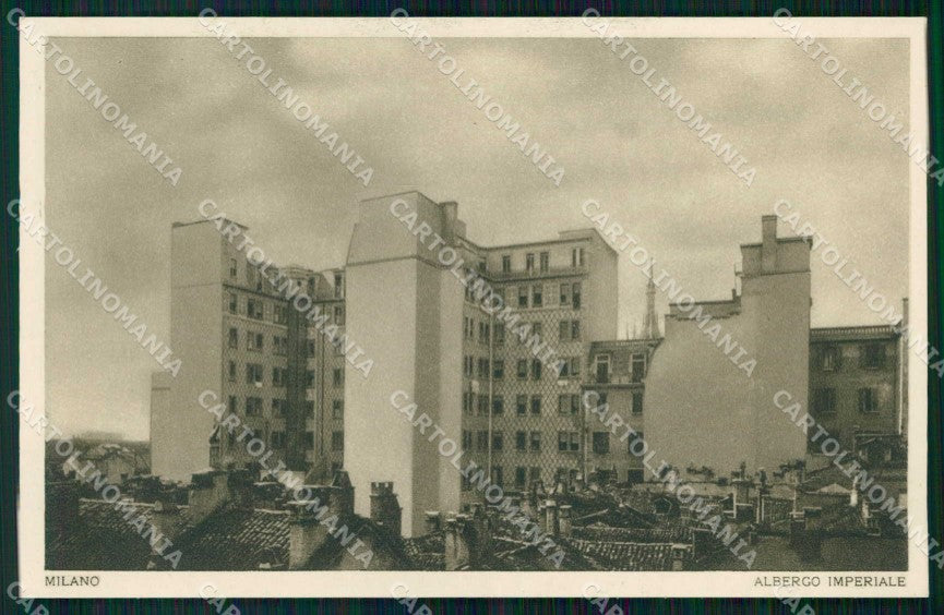 Milano Città Albergo Imperiale cartolina RT5382 – fronte