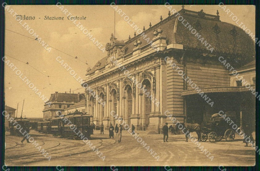 Milano Città Stazione Centrale Tram cartolina RT5390 – fronte