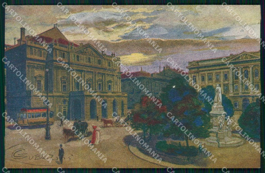 Milano Città Piazza Teatro della Scala Tram Guerzoni cartolina RT5399 – fronte