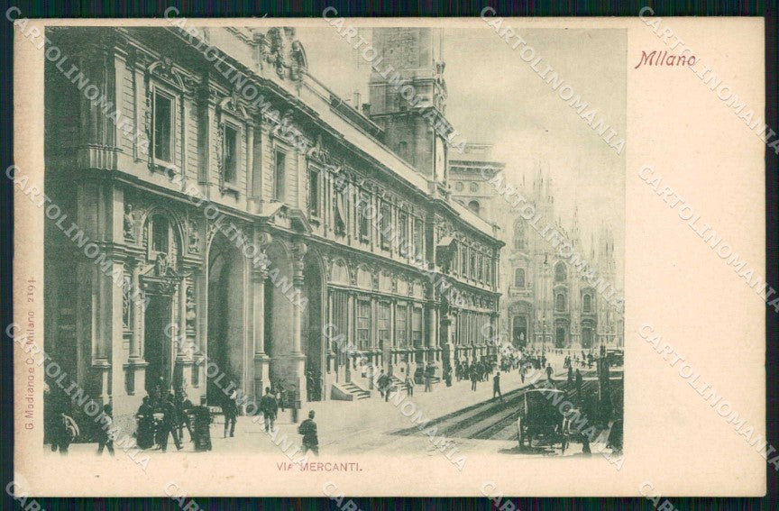 Milano Città Via Mercanti Modiano 2194 cartolina RT5403 – fronte