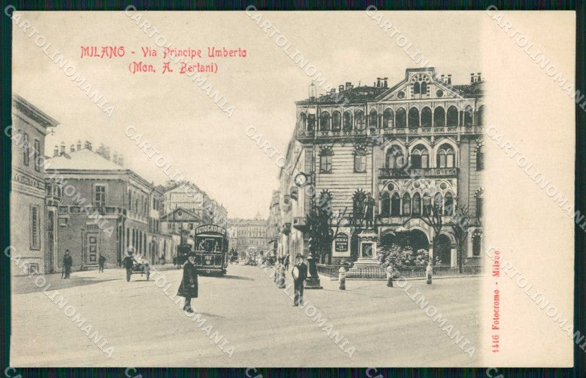 Milano Città Via Principe Umberto Tram Fotocromo 1416 cartolina RT5425 – fronte