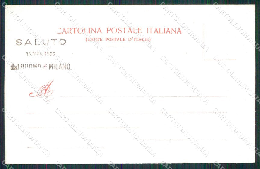 Milano Città Piazza del Duomo Tram Modiano 3646 cartolina RT5426 – retro