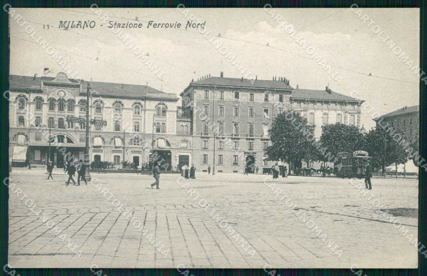 Milano Città Stazione Ferrovie Nord Tram cartolina RT5428 – fronte