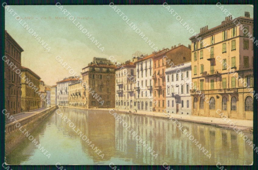 Milano Città Naviglio Via San Marco cartolina RT5435 – fronte