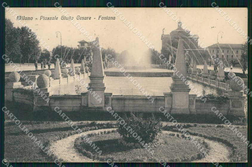 Milano Città Piazzale Giulio Cesare Fontana cartolina RT5441 – fronte