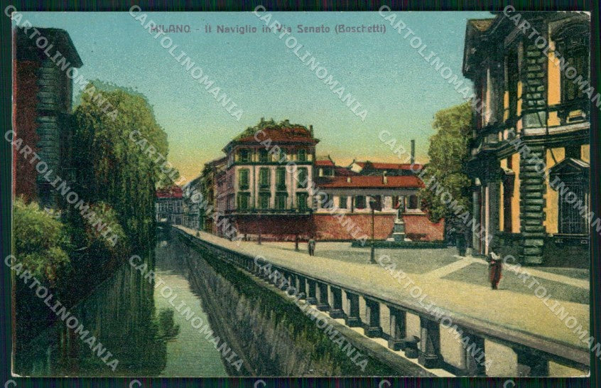 Milano Città Naviglio in Via Senato Boschetti cartolina RT5443 – fronte