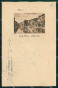 Milano Città Via San Marco Naviglio ABRASA cartolina RT5446 – fronte