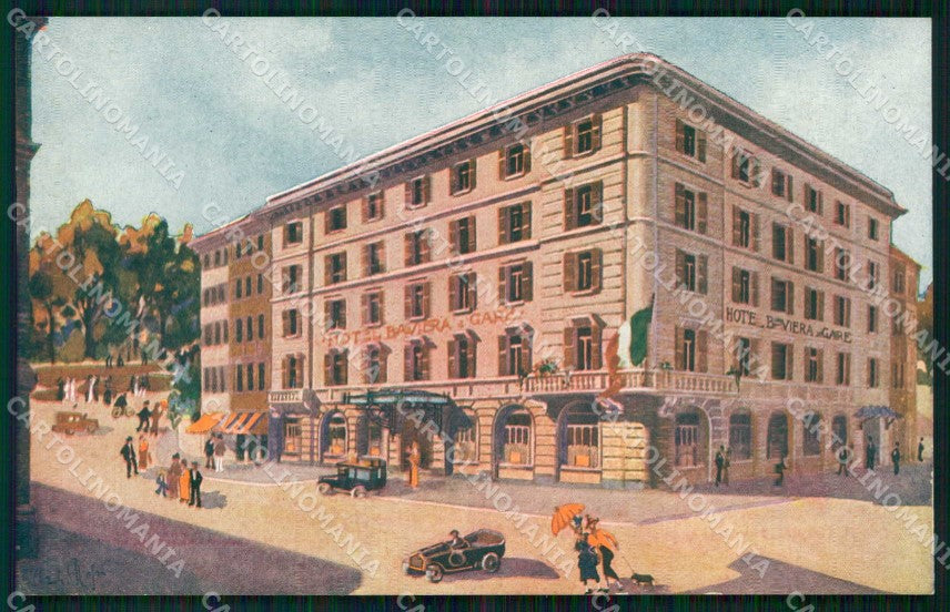 Milano Città Hotel Baviera et de la Gare cartolina RT5448 – fronte