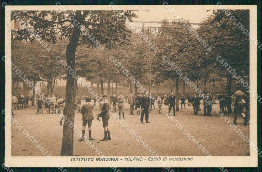 Milano Città Istituto Gonzaga Cortili di Ricreazione cartolina RT5452 – fronte