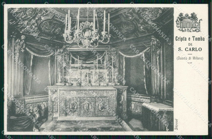 Milano Città Duomo Interno Cripta Tomba di San Carlo cartolina RT5455 – fronte