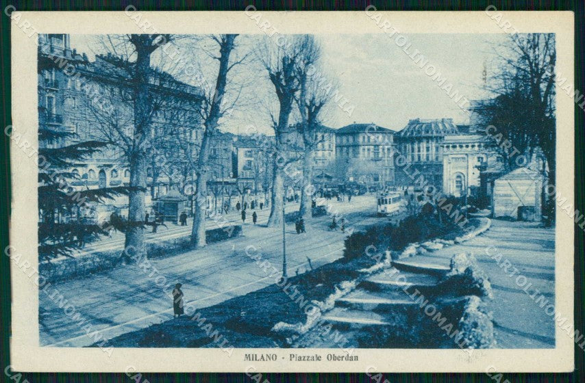 Milano Città Piazzale Oberdan Tram PIEGHINE cartolina RT5462 – fronte