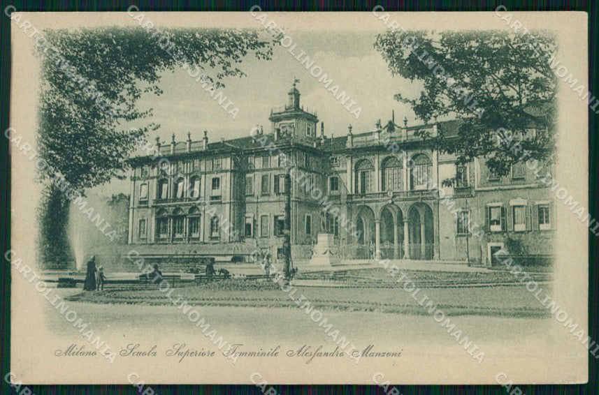 Milano Città Scuola Superiore Femminile Alessandro Manzoni cartolina RT5466 – fronte