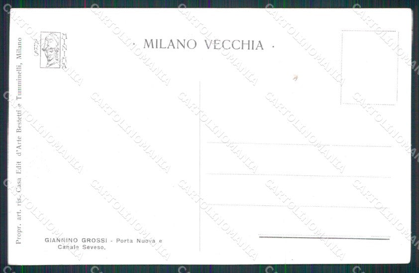 Milano Città Porta Nuova Canale Seveso Grossi cartolina RT5477 – retro