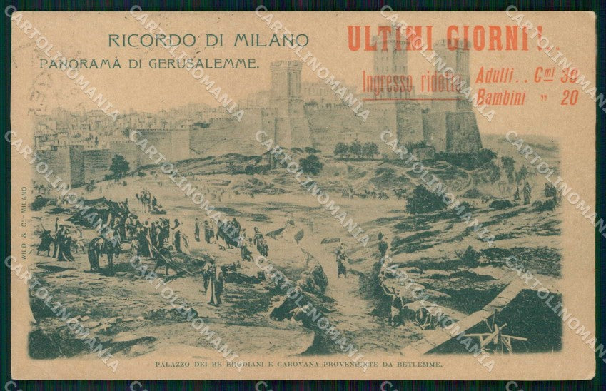Milano Città Ricordo di Panorama di Gerusalemme cartolina RT5485 – fronte