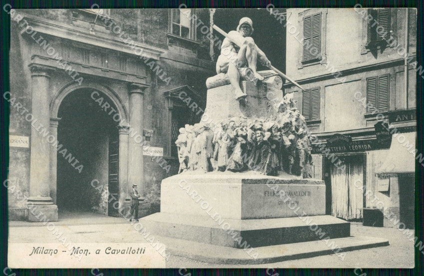 Milano Città Monumento a Felice Cavallotti cartolina RT5495 – fronte