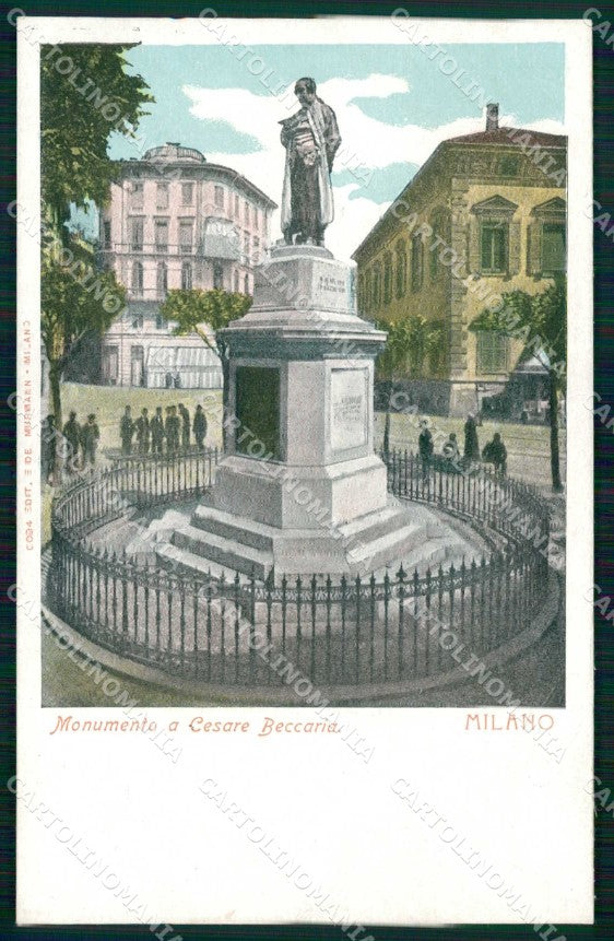 Milano Città Monumento a Cesare Beccaria cartolina RT5518 – fronte