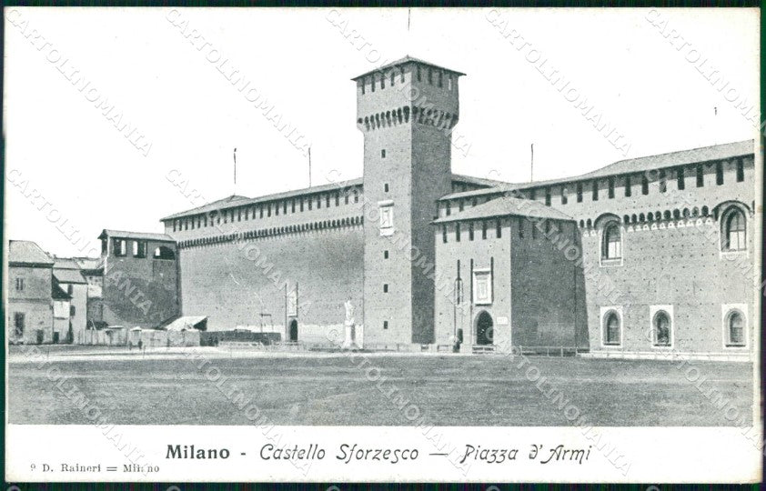 Milano Città Castello Sforzesco Piazza d'Armi cartolina RT5519 – fronte