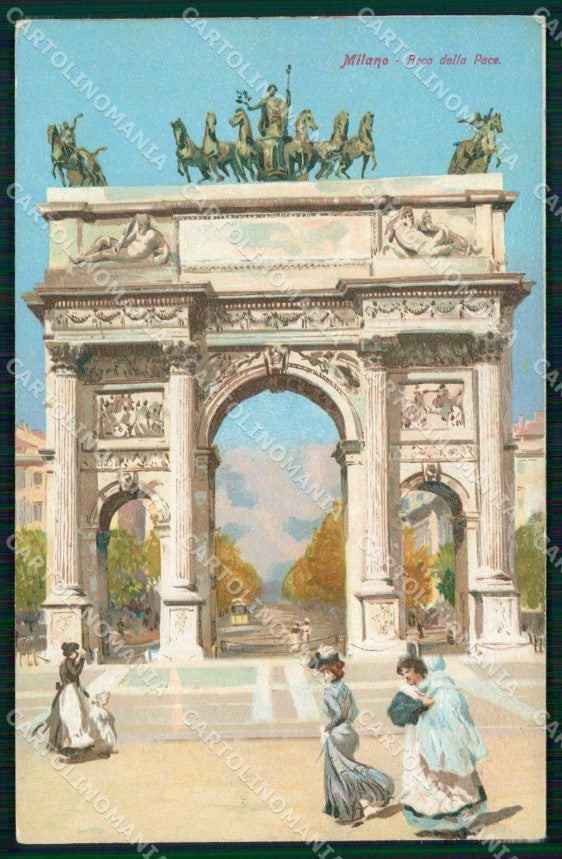 Milano Città Arco della Pace Tram cartolina RT5538 – fronte