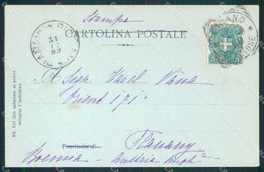Milano Città Via Dante Chiaro di Luna cartolina RT5539 – retro