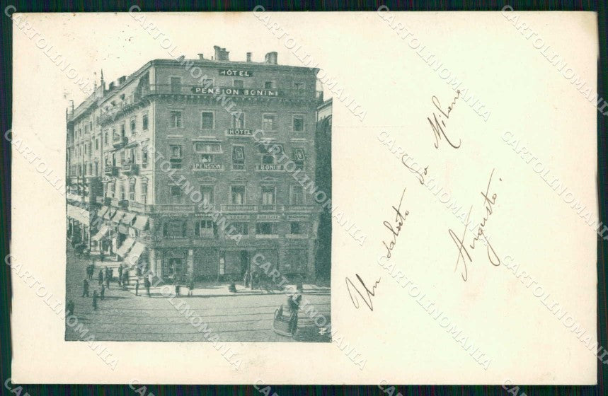 Milano Città Hotel Pension Bonini cartolina RT5554 – fronte