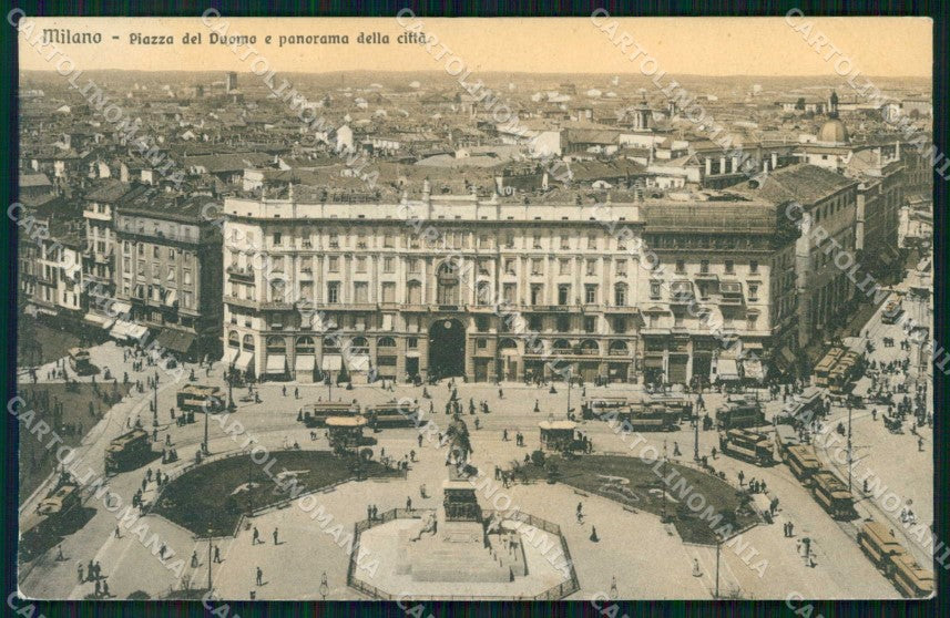 Milano Città Piazza del Duomo Tram Brunner 3282 cartolina RT5613 – fronte