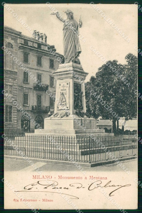Milano Città Monumento a Mentana Fotocromo 654 cartolina RT5622 – fronte