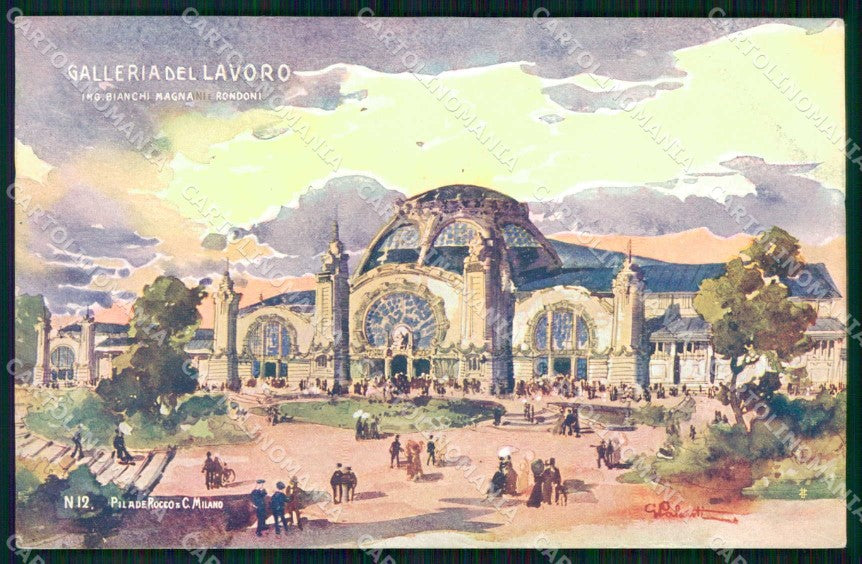 Milano Città Esposizione Primi Novecento Lavoro Palanti cartolina RT5637 – fronte